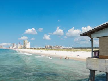 Pier View of The Beach at Gulf State Park Pier