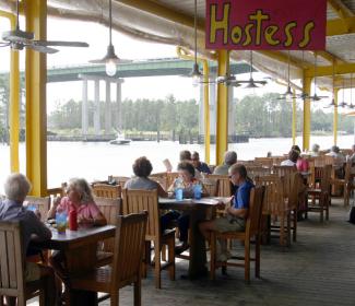 outdoor patio at LuLu's Gulf Shores AL