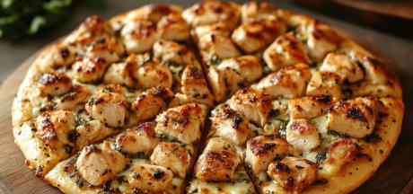 Chicken pesto pizza