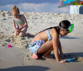 Girls playing on the beaches in Alabama