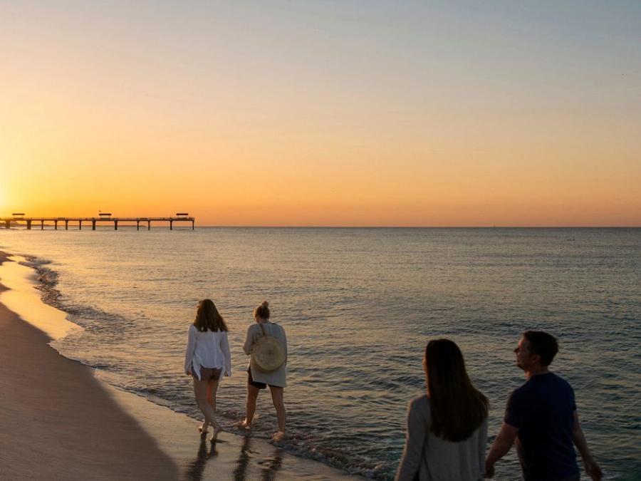 Beach Family Sunset Gulf Shores