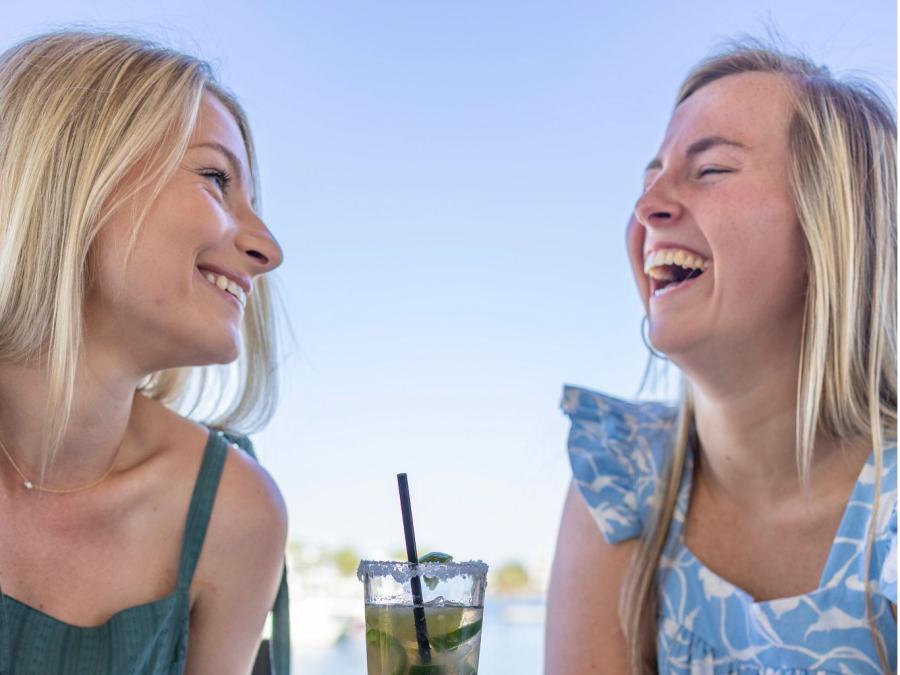 Girls at Zeke's Restaurant
