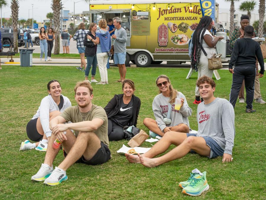 Attendees at The Coastal Alabama Food Truck Festival in Gulf Shores