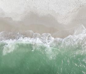 Waves on shores of the beach in Gulf Shores