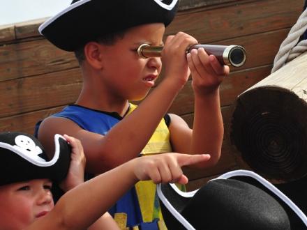 Kids as Pirates in a Pirate Ship Cruise